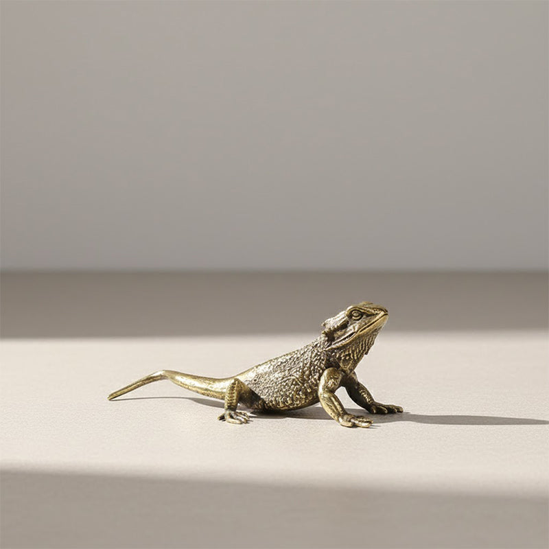 ZenWoven - Unique Brass Lizard Figurine Decorative Accent for Home & Desk 6