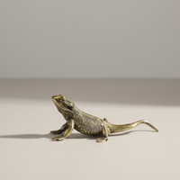 ZenWoven - Unique Brass Lizard Figurine Decorative Accent for Home & Desk 7