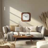 WOODHAVEN Vintage Square Wooden Wall Clock