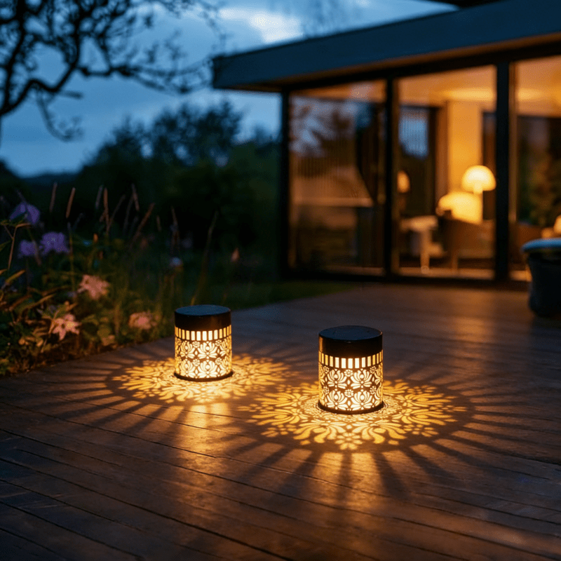 LOTUSLUX – Solar Outdoor Lotus Projection Table Lamp