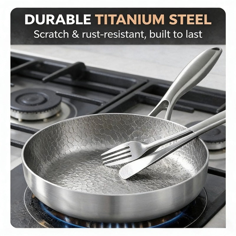 KITCHENLIVA – Durable Frying Pan for Induction & Gas Stoves