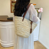 SUNHAVEN – Woven Straw Beach Tote Bag