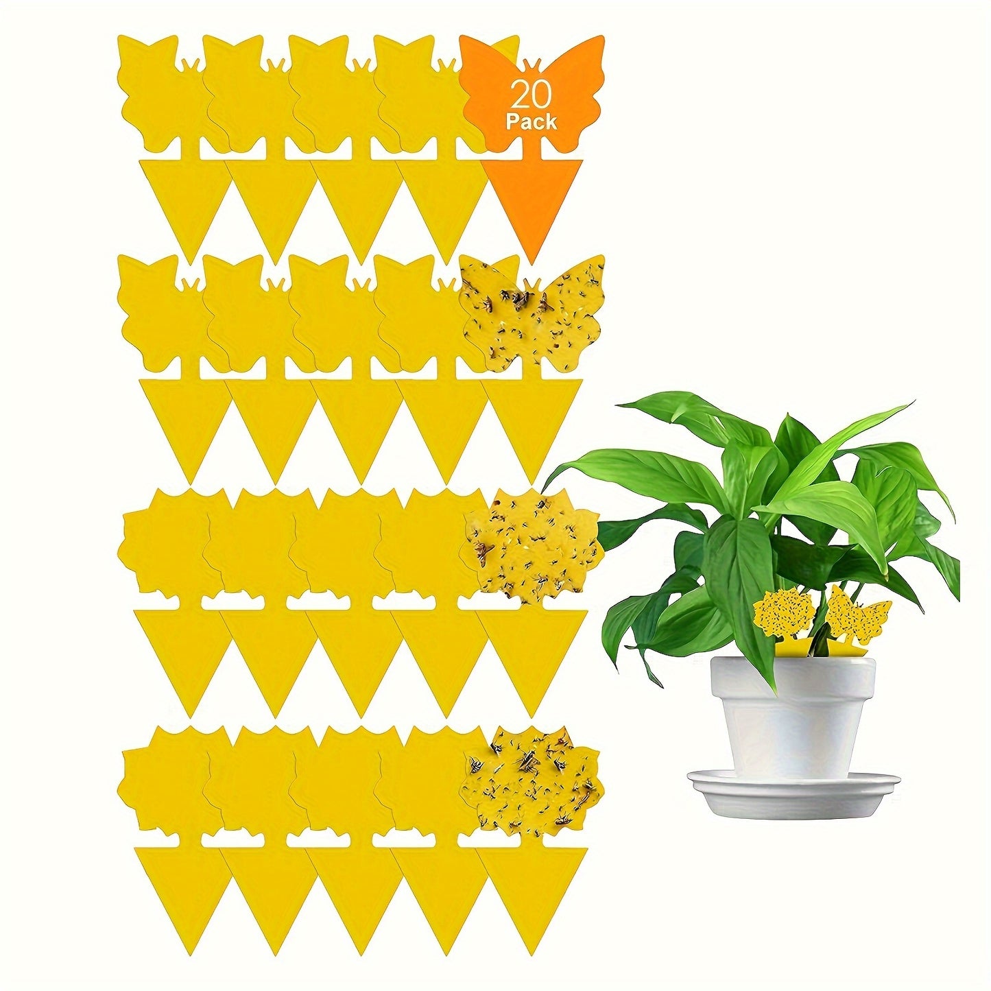 PESTNEST – Yellow Plant Traps for Fungus Gnats & Flying Bugs