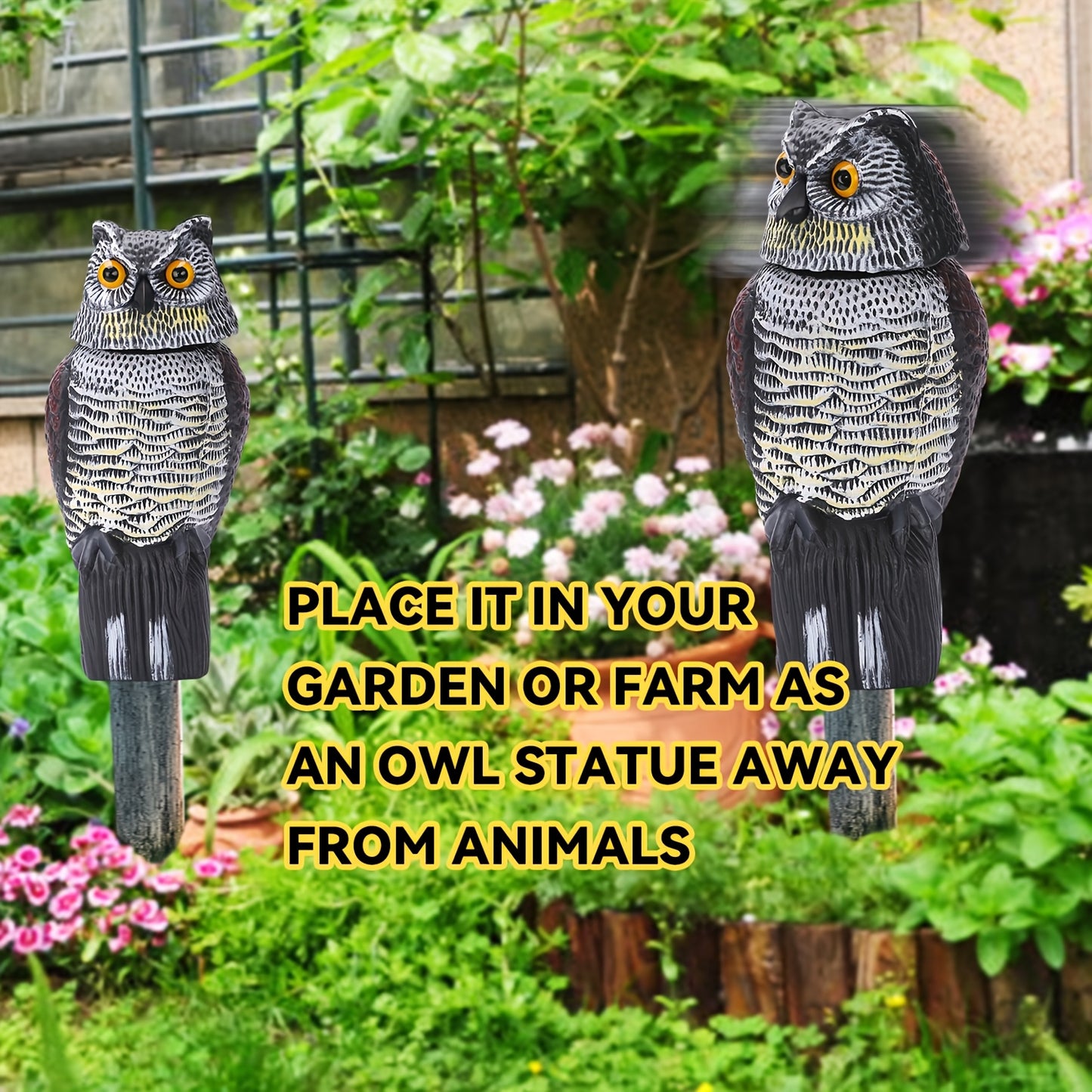 OWLLIVA – Fake Owl Decoy for Garden Bird Protection