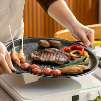OUTDOORIX – Portable Cast Iron Grill Pan Rustic Design