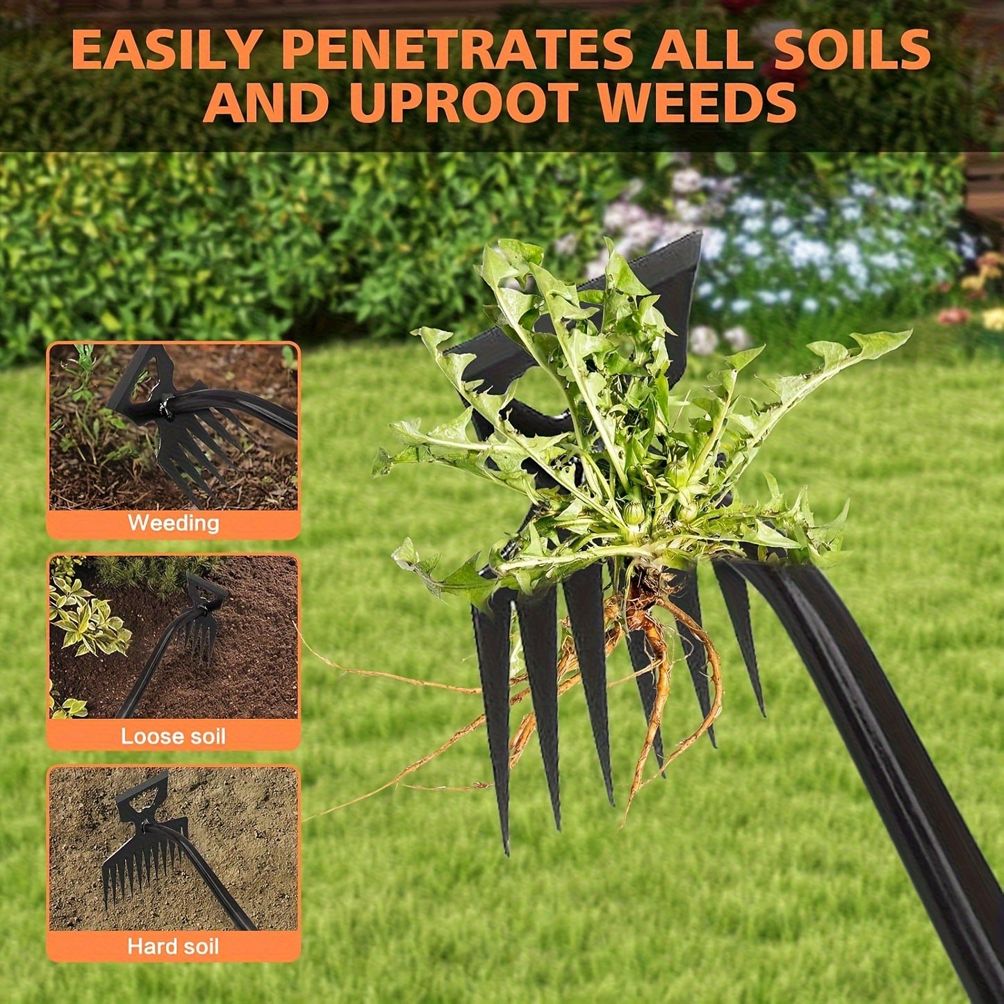 ROOTFLOW – Carbon Steel Manual Weeder for Root Removal