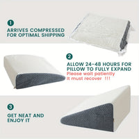 SLEEPLUXE – Lumbar Support Bed Pillow with Washable Cover
