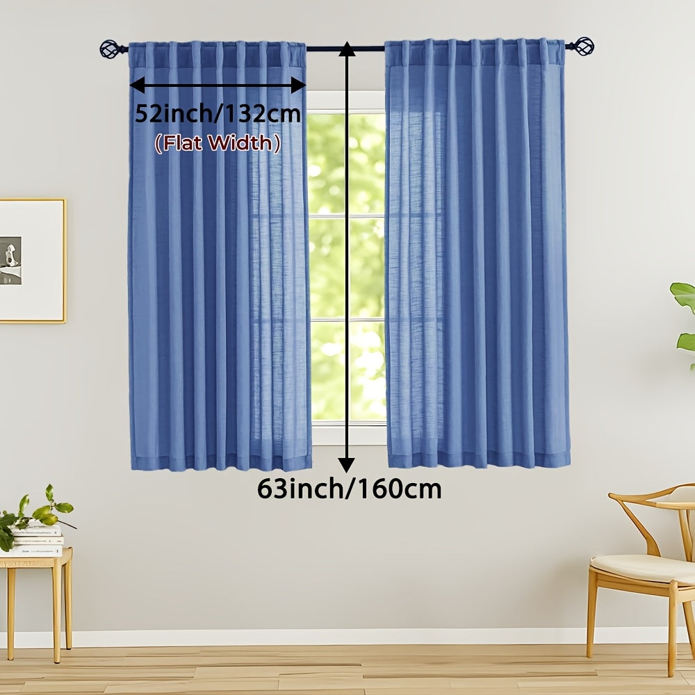 LINVIA – Flax Linen Sheer Curtains for Soft Light Filtering and Privacy Drapery