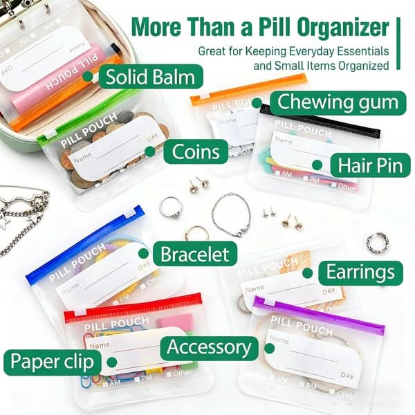 MEDVOY – Travel Pill Organizer Bag Set for Easy On-the-Go Organization