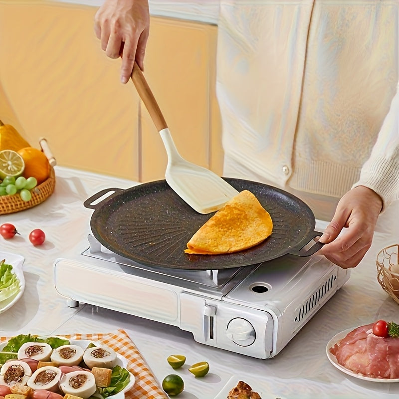 OUTDOORIX – Portable Cast Iron Grill Pan Rustic Design