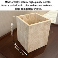 TRAVERTINE VAULT – Natural Stone Vanity Organizer