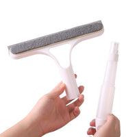 GLASSMATE – 3-in-1 Window & Mirror Scraper with Removable Microfiber Cloth