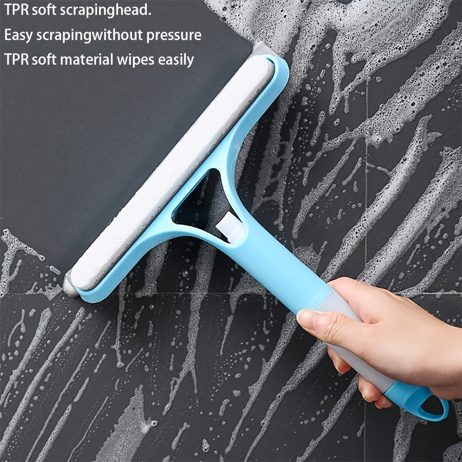 GLASSMATE – 3-in-1 Window & Mirror Scraper with Removable Microfiber Cloth