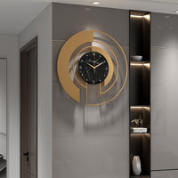 AUREN – Golden Geometric Silent Wall Clock With Glass Dial