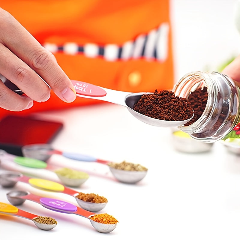 MEASURIX – Magnetic Stainless Steel Measuring Spoons Set