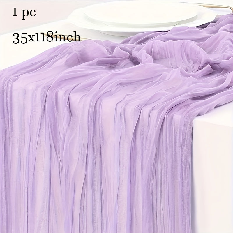 BOHOCRISP – Crinkled Cheese Tablecloth for Elegant Boho and Holiday Table Styling