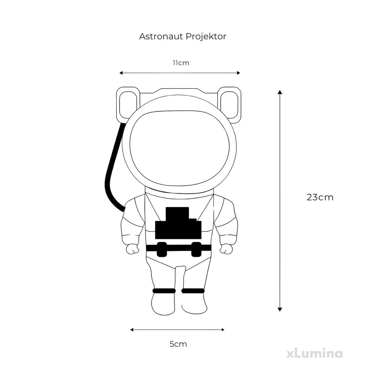 STELLAPILOT – Astronautprojektorlampe med stjernehimmel til magisk glød i rummet