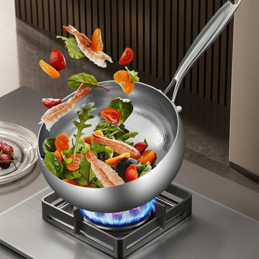 STIRLIVA – Hammered Deep Skillet for Induction & Gas Stoves