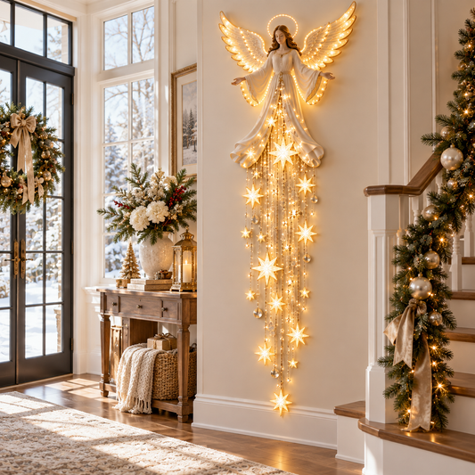 SERAPHORA – Angel Starfall Wall Light for Dreamy Bedroom Ambiance