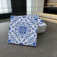 DELFTFLOW – Blue & White Ceramic Tiles with Floral Vine Design