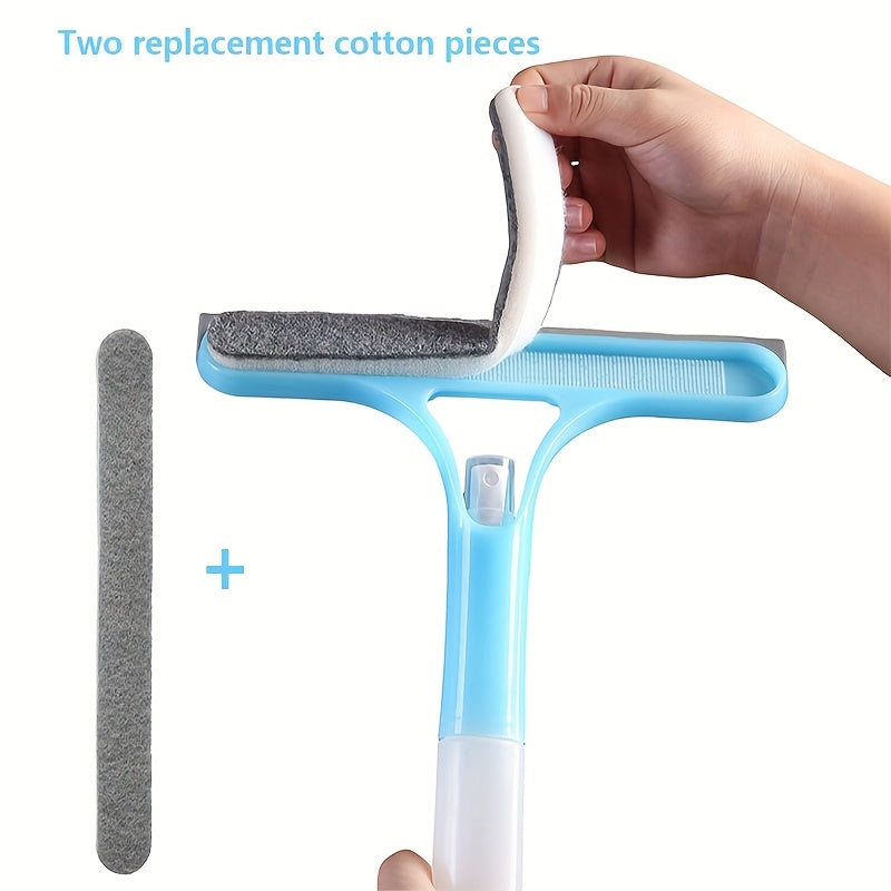 GLASSMATE – 3-in-1 Window & Mirror Scraper with Removable Microfiber Cloth