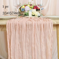 BOHOCRISP – Crinkled Cheese Tablecloth for Elegant Boho and Holiday Table Styling