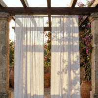 BAMVISTA – Faux Linen Outdoor Sheer Curtains for Privacy and Boho Patio Styling