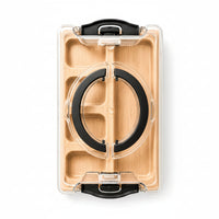 BAMBOX – Bamboo Divided Snack Tray with Lid for Organized Serving and Portable Food Storage