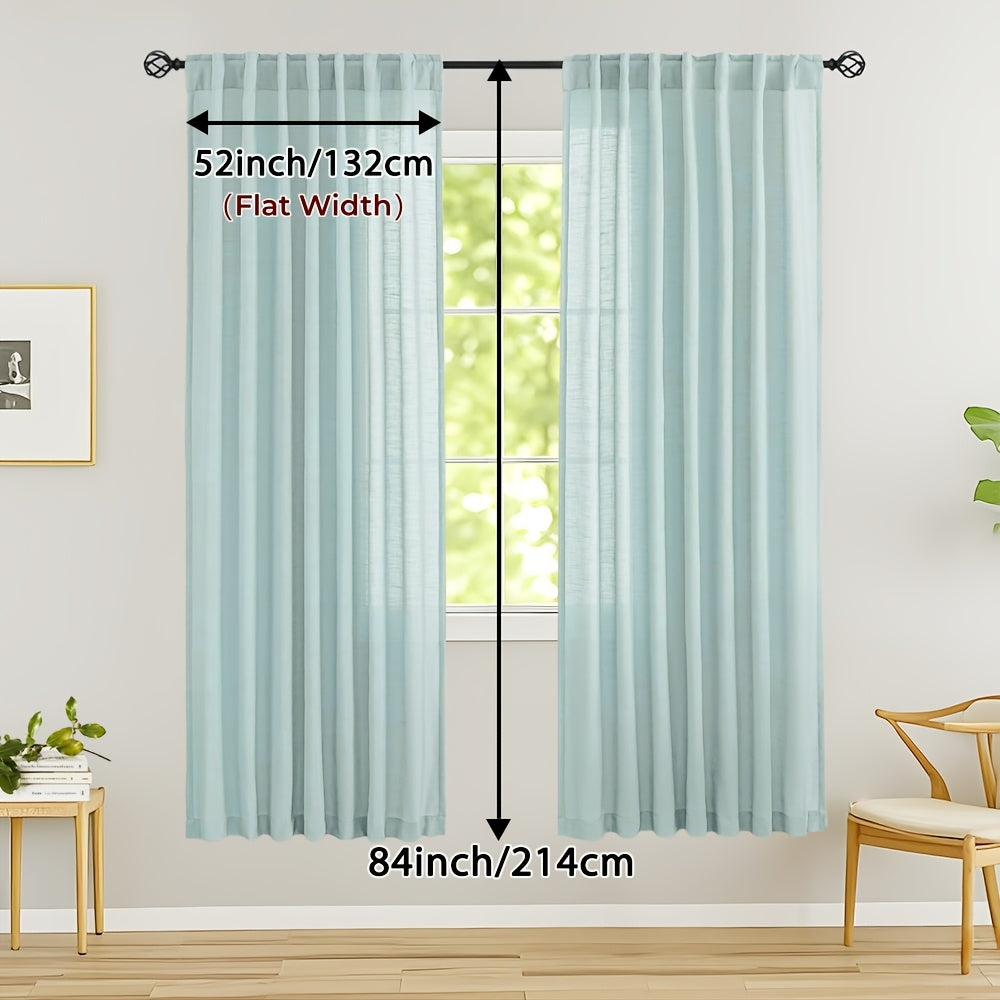 LINVIA – Flax Linen Sheer Curtains for Soft Light Filtering and Privacy Drapery