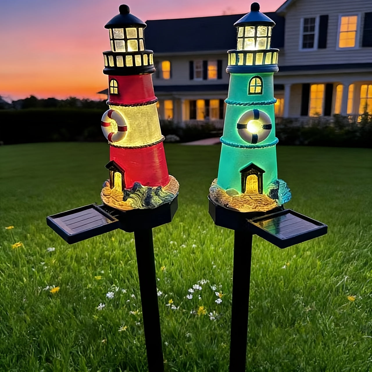 LIGHTHAVEN – Solar Outdoor Lighthouse Decorative Garden Lamp