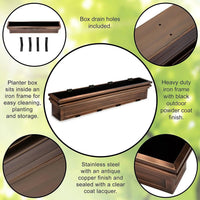 COPPERBLOOM – Outdoor Window Planter Box