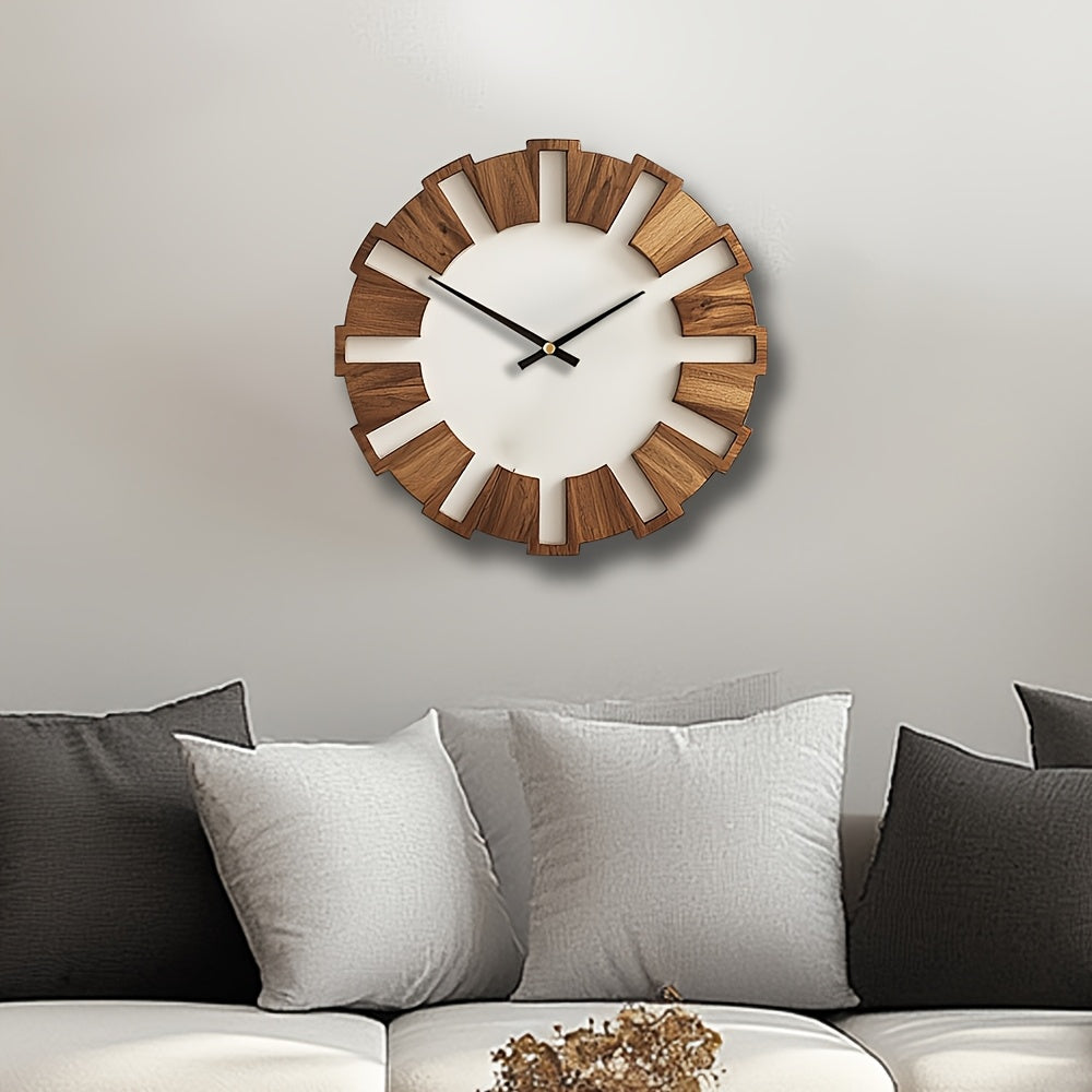 Oakvale Vintage Silent Wooden Wall Clock