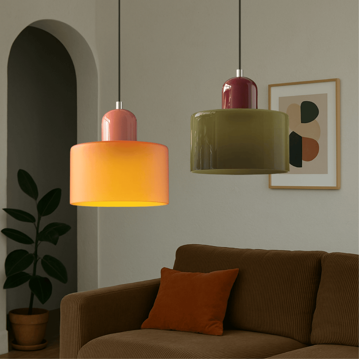 CHROMELIXA – Colorful Bauhaus Pendant Lamp for Modern Interiors