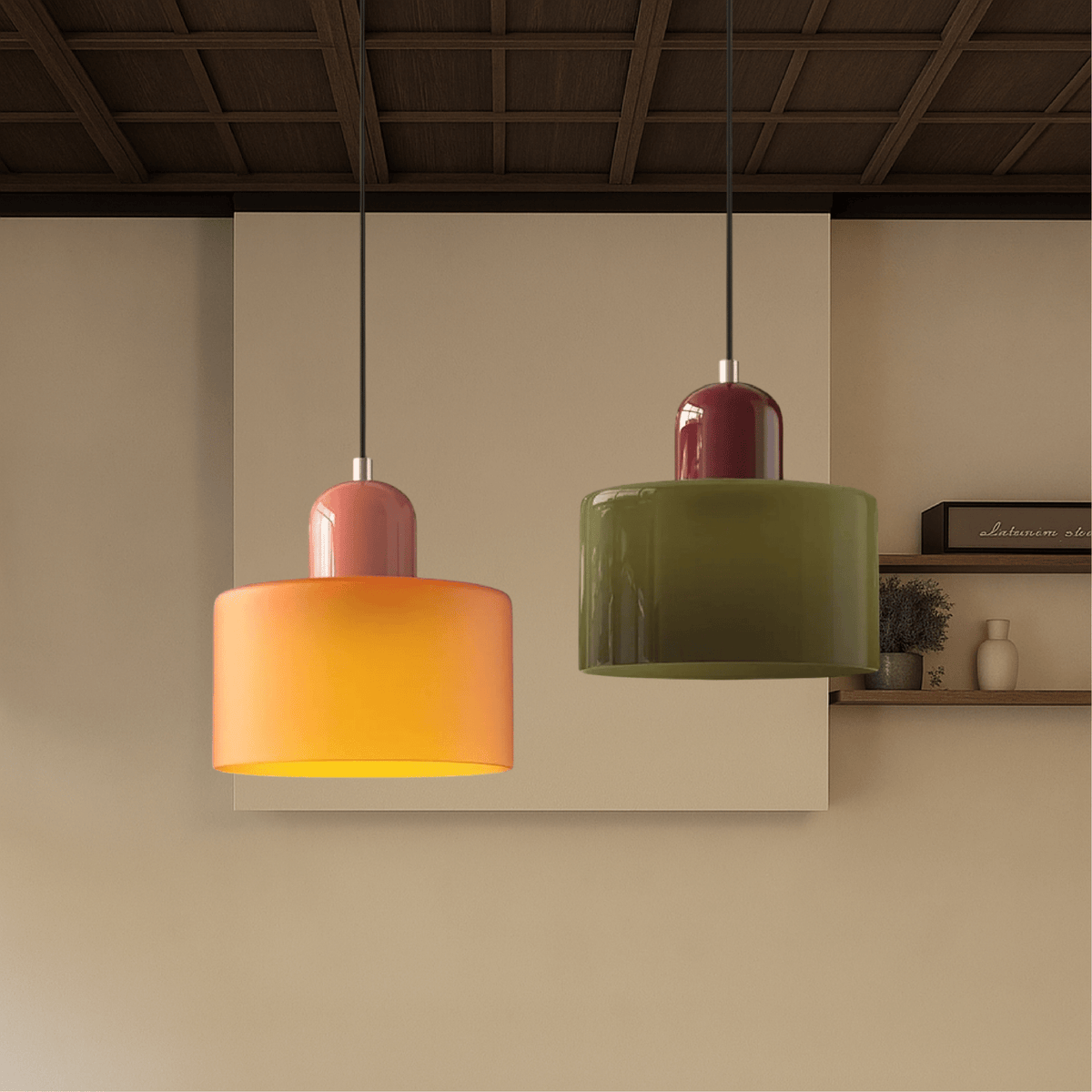 CHROMELIXA – Colorful Bauhaus Pendant Lamp for Modern Interiors