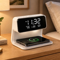 GLOWDOCK – 3-in-1 Bedside Lamp with Easy Wireless Charging