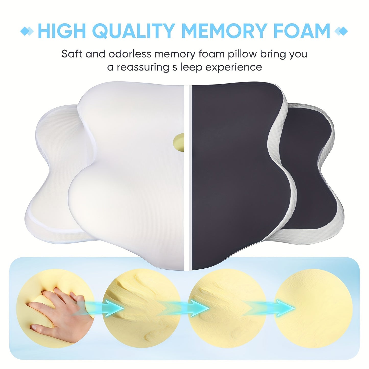 COOLFLOW – Neck Support Pillow for Comfortable Back Sleeping