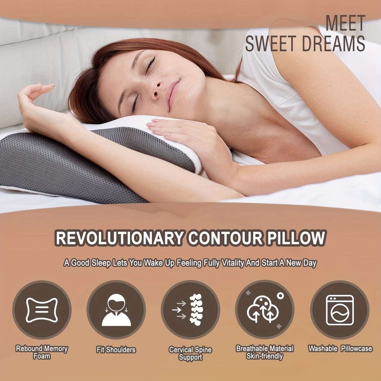 CERVICLOUD – Memory Foam Cervical Neck Pillow