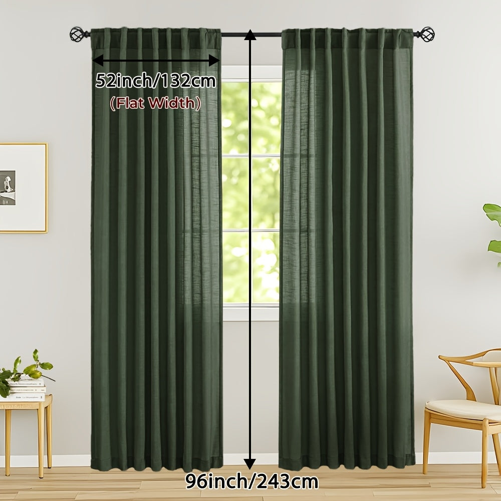 LINVIA – Flax Linen Sheer Curtains for Soft Light Filtering and Privacy Drapery