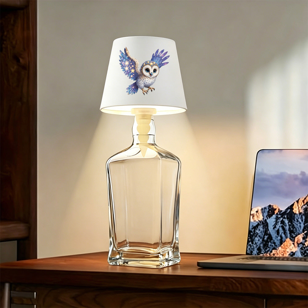 OWLYGLOW – Multifunctional LED Bottle Table Lamp with Owl Design