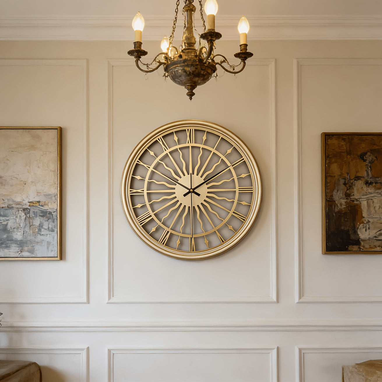 VELORA – Silent Iron Art 3D Wall Clock With Round Analog Design