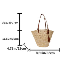 SUNHAVEN – Woven Straw Beach Tote Bag