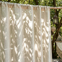 BAMVISTA – Faux Linen Outdoor Sheer Curtains for Privacy and Boho Patio Styling