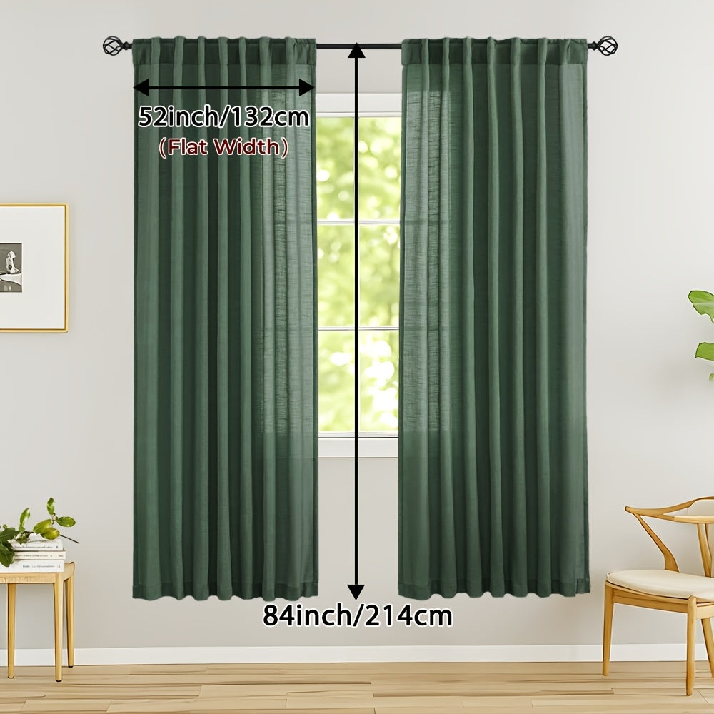 LINVIA – Flax Linen Sheer Curtains for Soft Light Filtering and Privacy Drapery