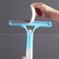 GLASSMATE – 3-in-1 Window & Mirror Scraper with Removable Microfiber Cloth