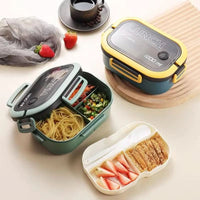 TIERMATE – Two-Tier Bento Lunch Bag with Cutlery for Easy Meals