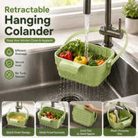 COLLADOCK – Retractable Hanging Colander for Tidy Sink-Side Organization
