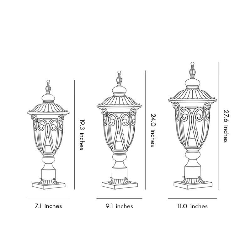 POSTELIA – Outdoor Pillar Light for Elegant Garden Ambiance