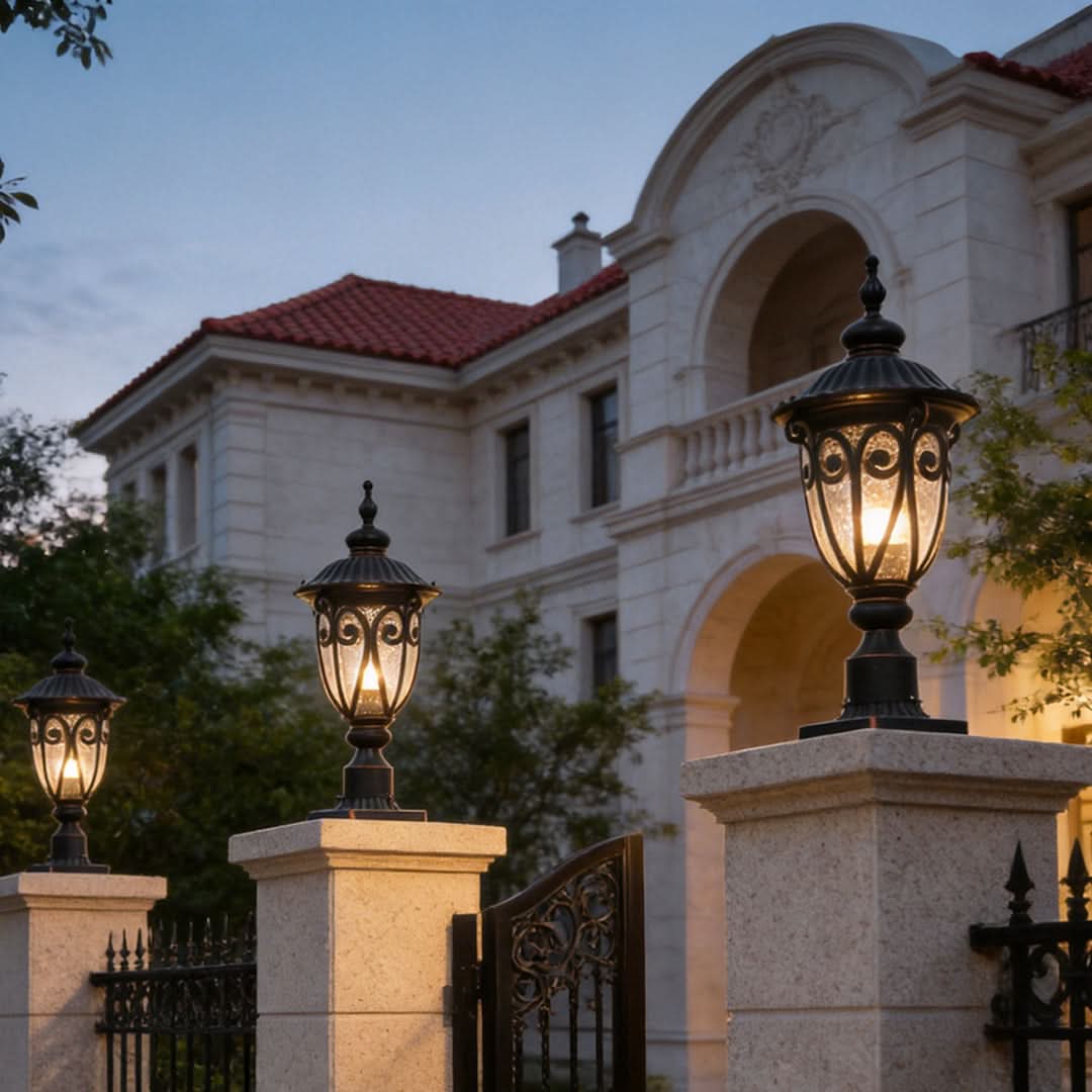 POSTELIA – Outdoor Pillar Light for Elegant Garden Ambiance