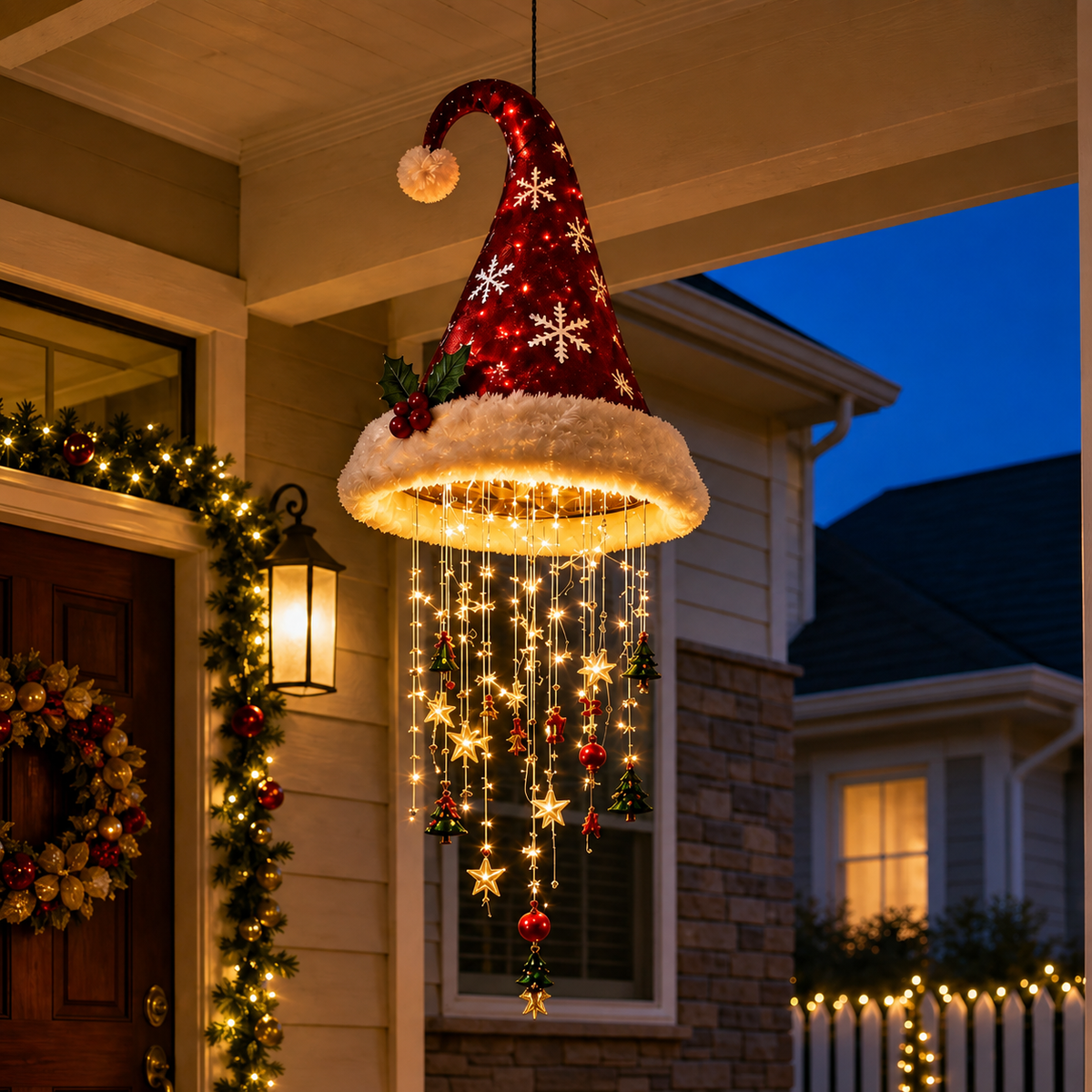 JOLLYCAPVIA – Hanging Christmas Hat Light for Cheerful Seasonal Accents
