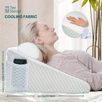 SLEEPLUXE – Lumbar Support Bed Pillow with Washable Cover